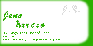jeno marcso business card